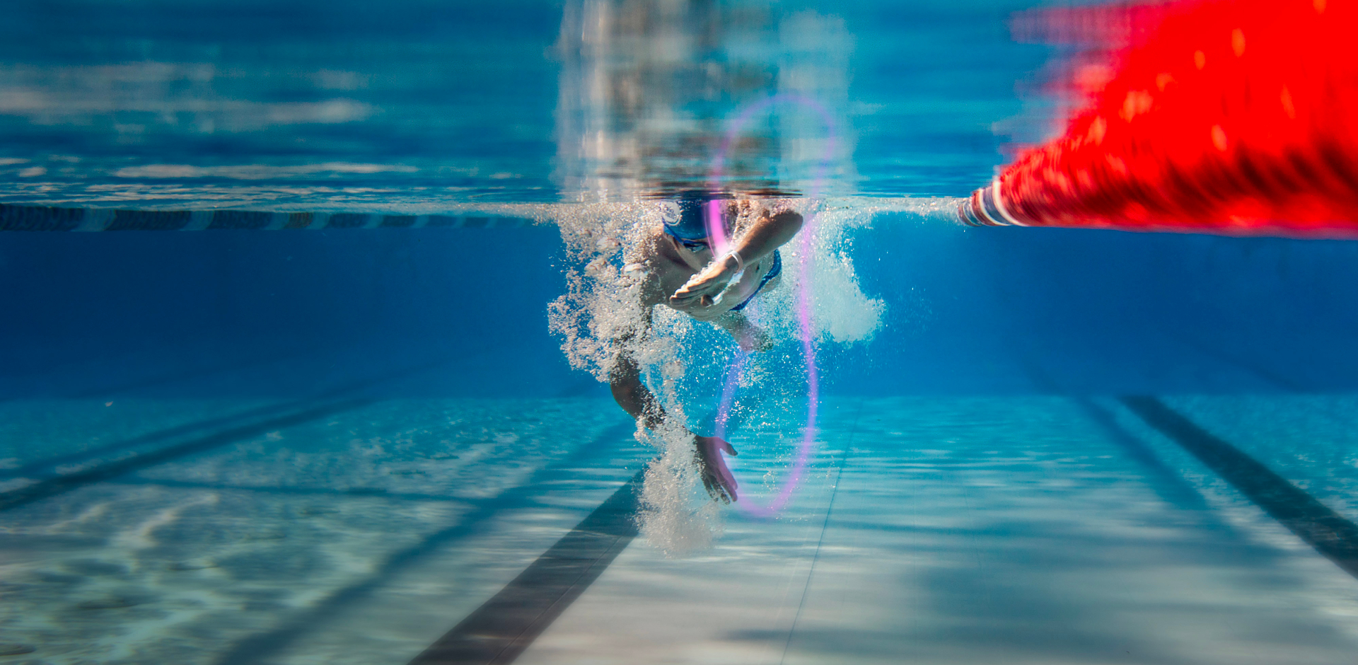 Professional swimmer in action